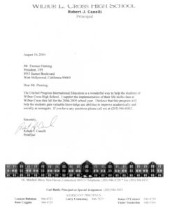 UPI Education, Testimonial, Robert Canelli Letter